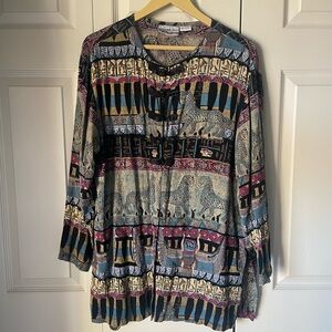 New Options Kate Gedde | India Tunic. Vintage. Boho. Festival. Kitschy. Sz Small
